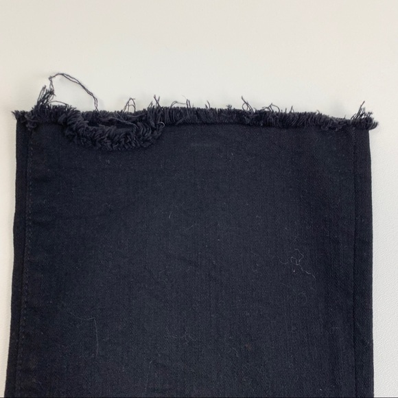 3x1 N.Y.C Black Raw Frayed Hem High Rise Jeans - Picture 8 of 9